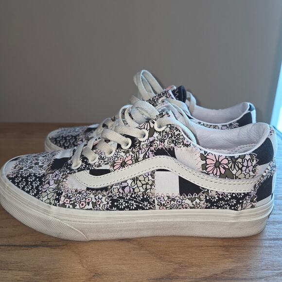 Vans Old Skool Patchwork Pattern Low Top Lace Up 6.5 - Picture 1 of 4